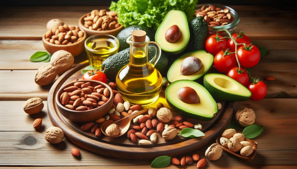 or these good fats, think about adding things like olive oil, avocados, nuts, and seeds to what you eat. These are packed with monounsaturated and polyunsaturated fats that do a lot of good for your health.